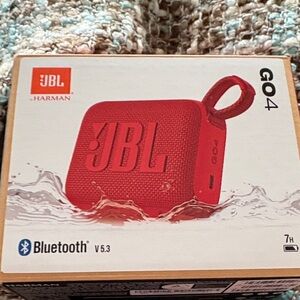 New in Box JBL GO4 Bluetooth Speaker - Bold Red